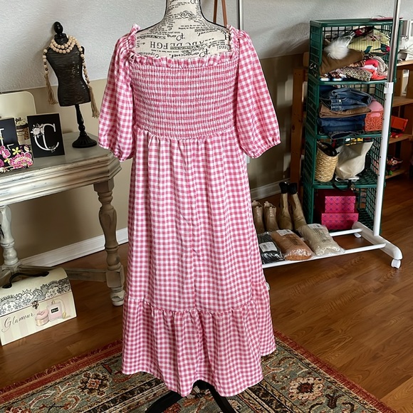 Pink/White gingham dress. Size XL NWOT - Picture 6 of 6